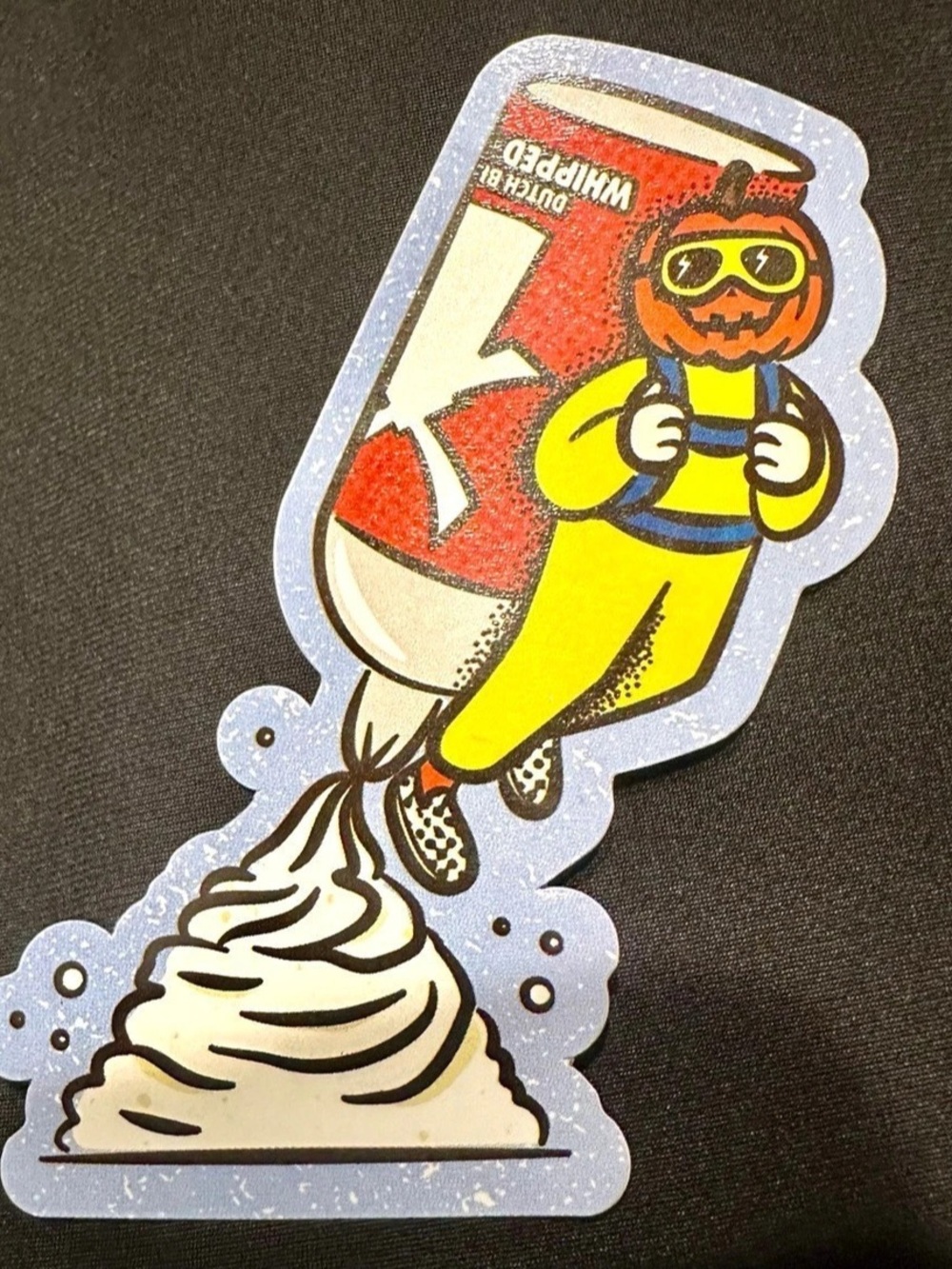 Dutch Bros Sticker SEPT 10 2026 JOL Pumpkin on Whipped Cream Rocket HALLOWEEN